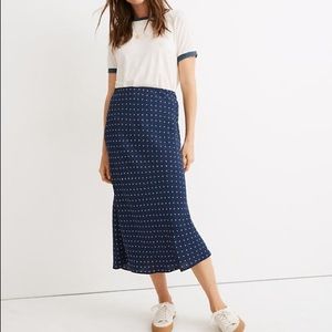 NWT Madewell Polka Dot Midi Skirt